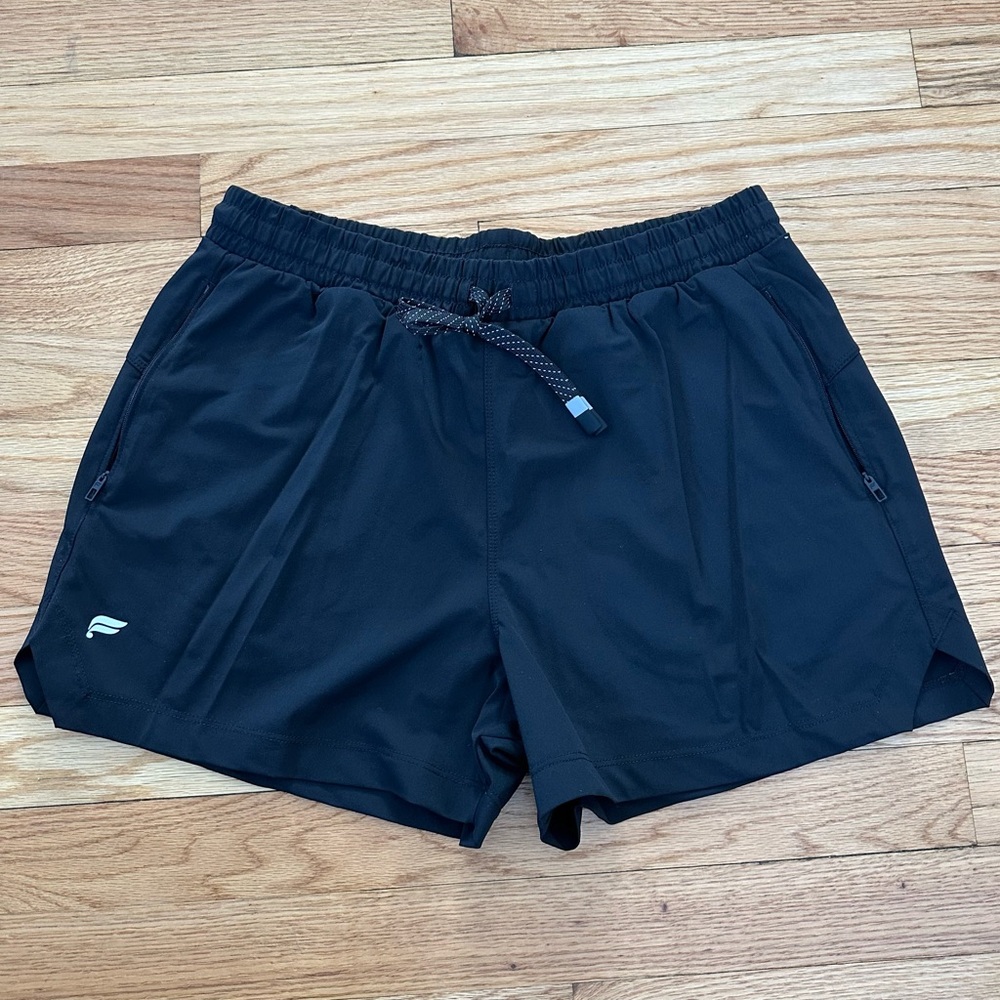 Fabletics Black Drawstring Waist Pull On Shorts S… - image 1